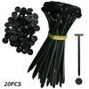 100/20PCS Nylon Universal Cable Ties Buckles Plastic Flange Zipper Straps Heavy-Duty Self-Locking Bracket Clamp Car