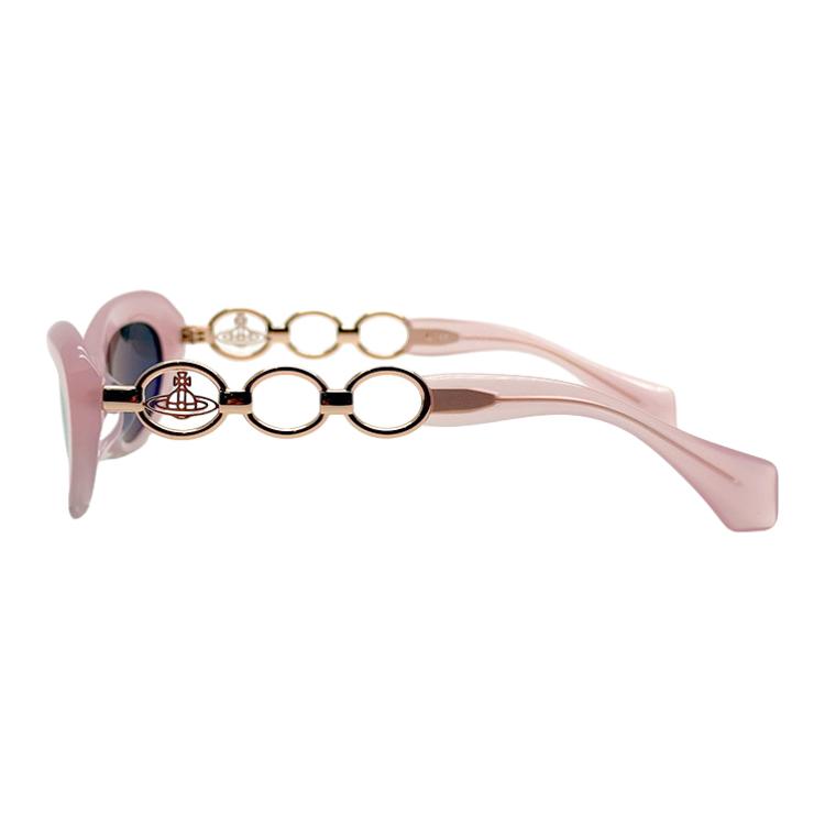 Vivienne Westwood Elegant Minimalist Design Oval Sunglasses Women sunglasses Pink VW5093-1-281