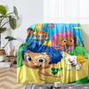 Bubble Guppies Theme Printed Blanket - Perfect for Couch, Bed, Travel & Outdoor Use | Machine Washable, Cozy & Durable.