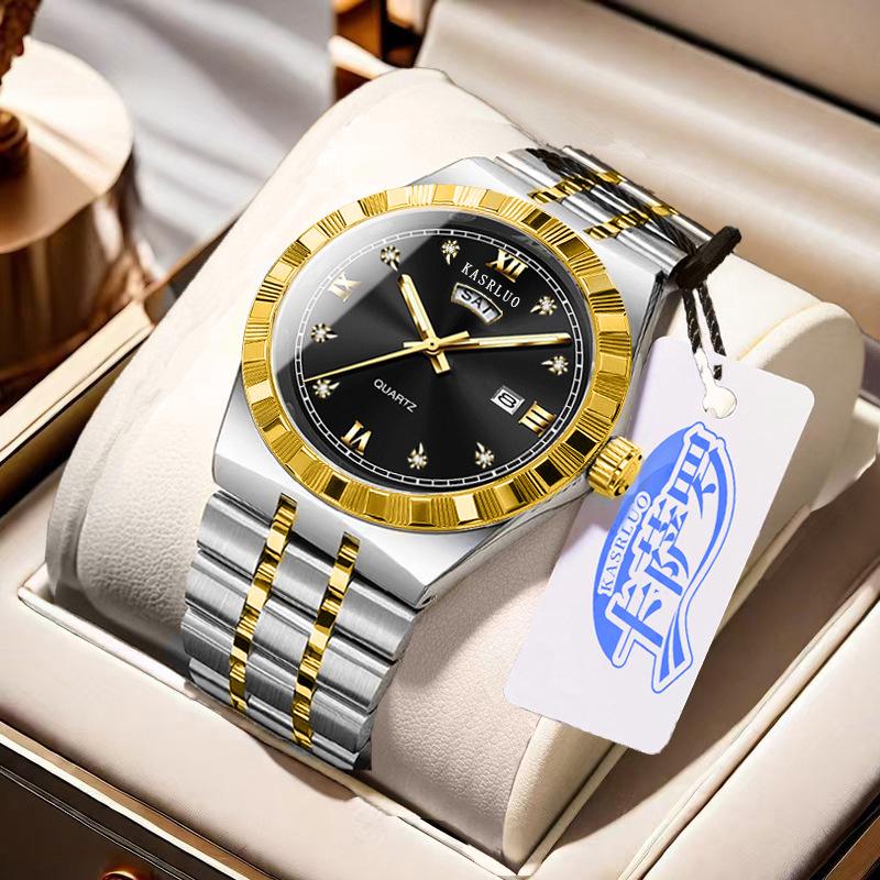 Men's 2025 Stainless Steel Waterproof Luminous Calendar Fashion Wristwatch