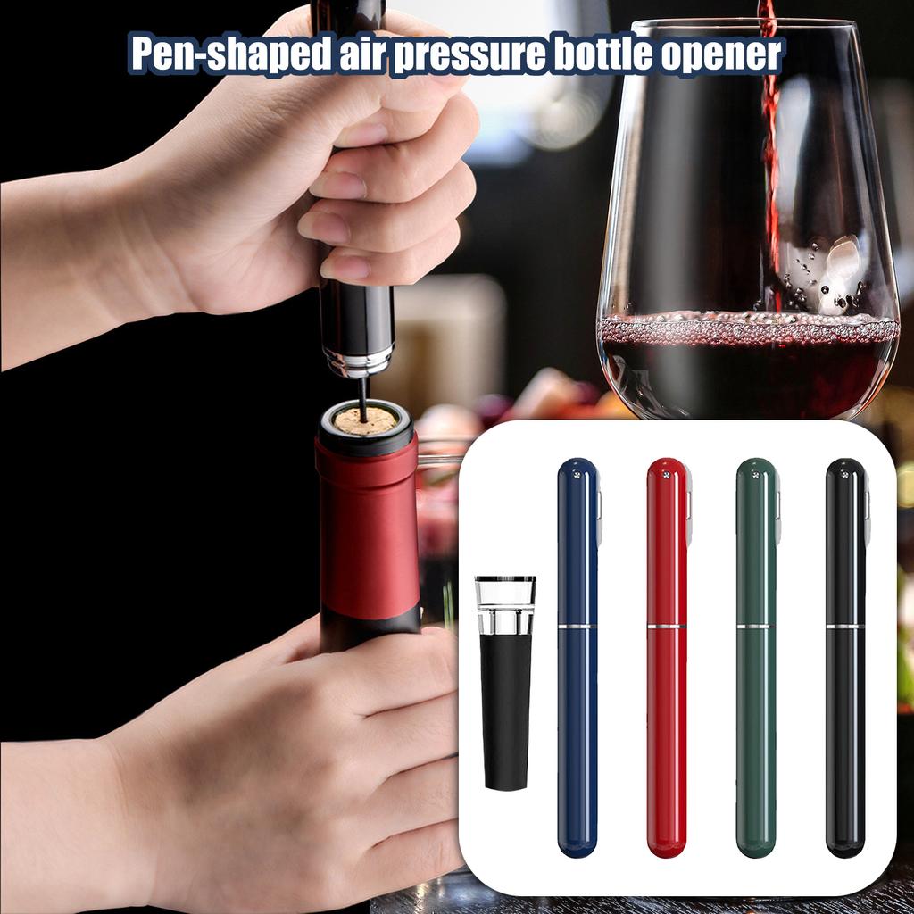 Stainless Steel Pen Shaped Pressure Bottle Opener Manual Wine Bottle Opener Wine Needle Bottle Opener Screwdriver