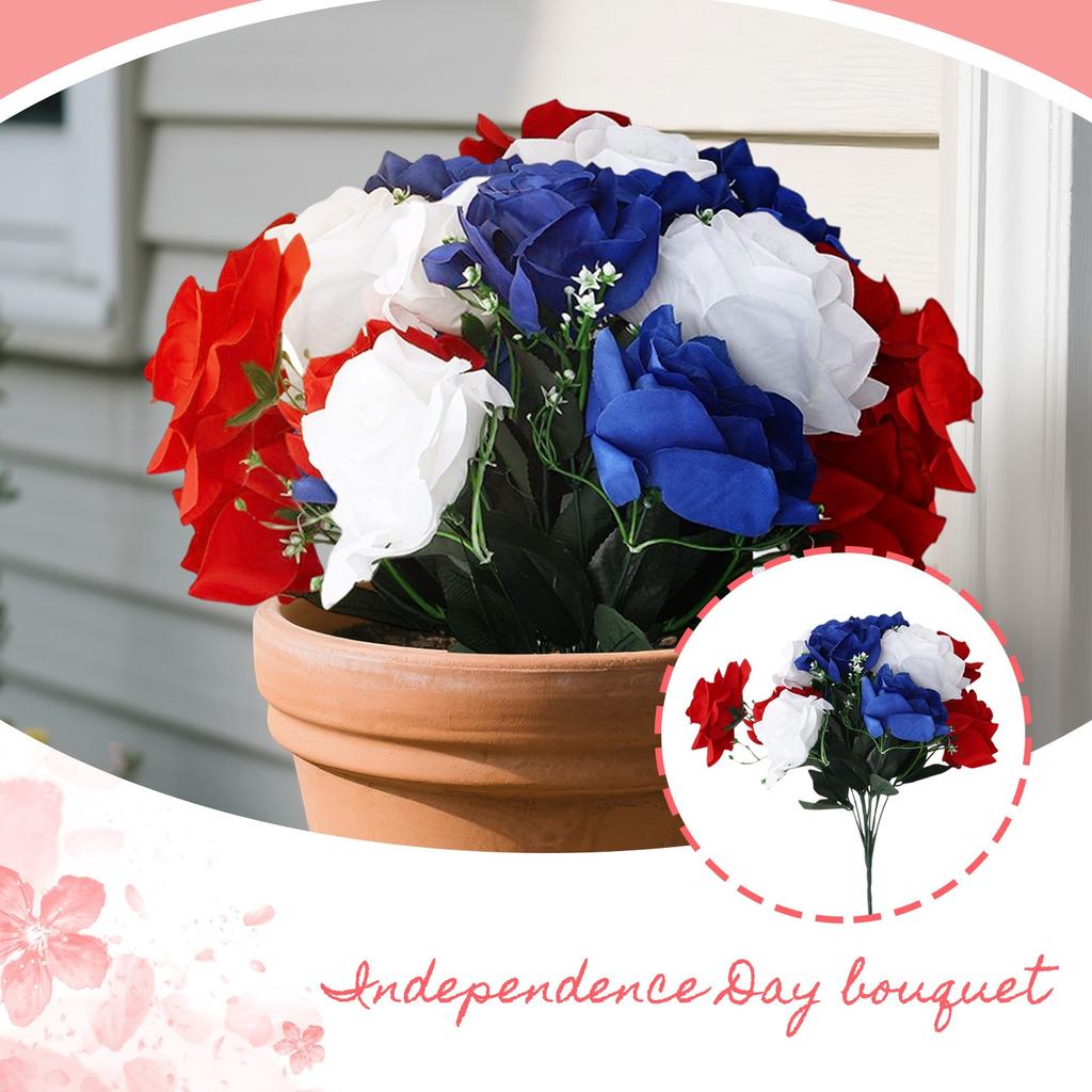 Patriotic Americans, Artificially Maintained Bouquet Of Bushes