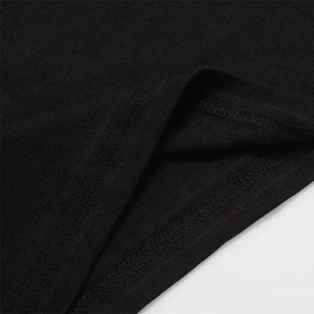 T-shirt con stampa battito cardiaco di riccio Abbigliamento Uomo T-shirt a maniche corte Oversize Moda Camiseta Uomo Maglietta Nera Top Tee Homme