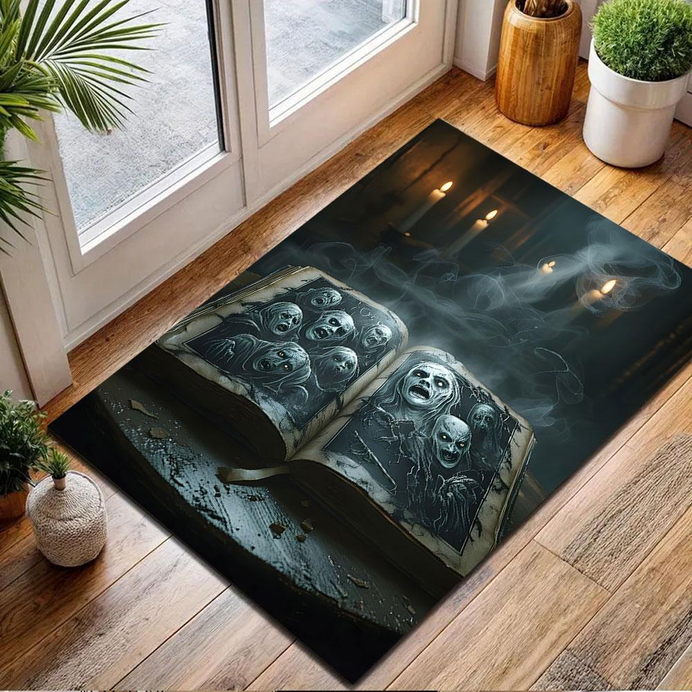Haunted Book of Specters Patterned carpet, non slip mat suitable for living room and bedroom sofas