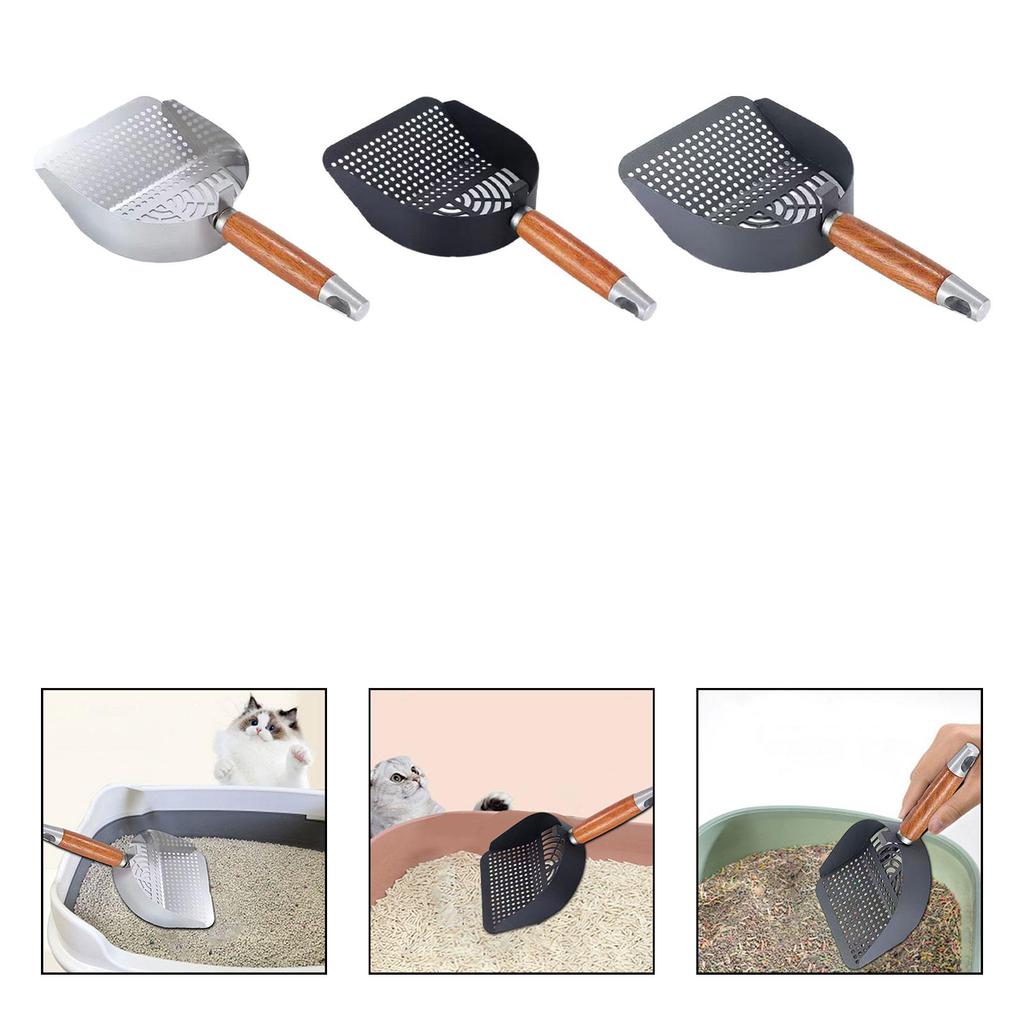 Cat Litter Scoop Multifunctional for Cat Litter Box with Handle Poop Sifting