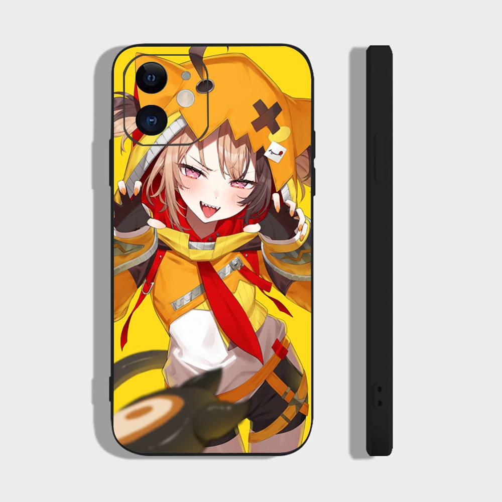Gigi Murin Anime H-hololive Phone Case For IPhone 17 Air 16 15 14 13 Pro Max 11 12 Black Silicone Cover
