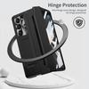 Leveling Hinge Capa for Samsung Galaxy Z Fold 7 6 5 4 Case Pastable Pen slot Kickstand PC Cover with Front Glass Funda