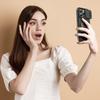 For iPhone 15 Pro Magnetic Phone Case Slide Lens Protection Ring Kickstand TPU+PC Cover