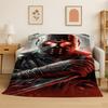 Horror Movie Character Chucky S-Scream Cartoon Flannel Blanket Soft Warm Throw Blanket for Bedroom Living Room Bed Travel Gift