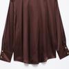 2025 Spring Women's Elegant Silk Satin Lapel Shirt - Casual, Loose Fit