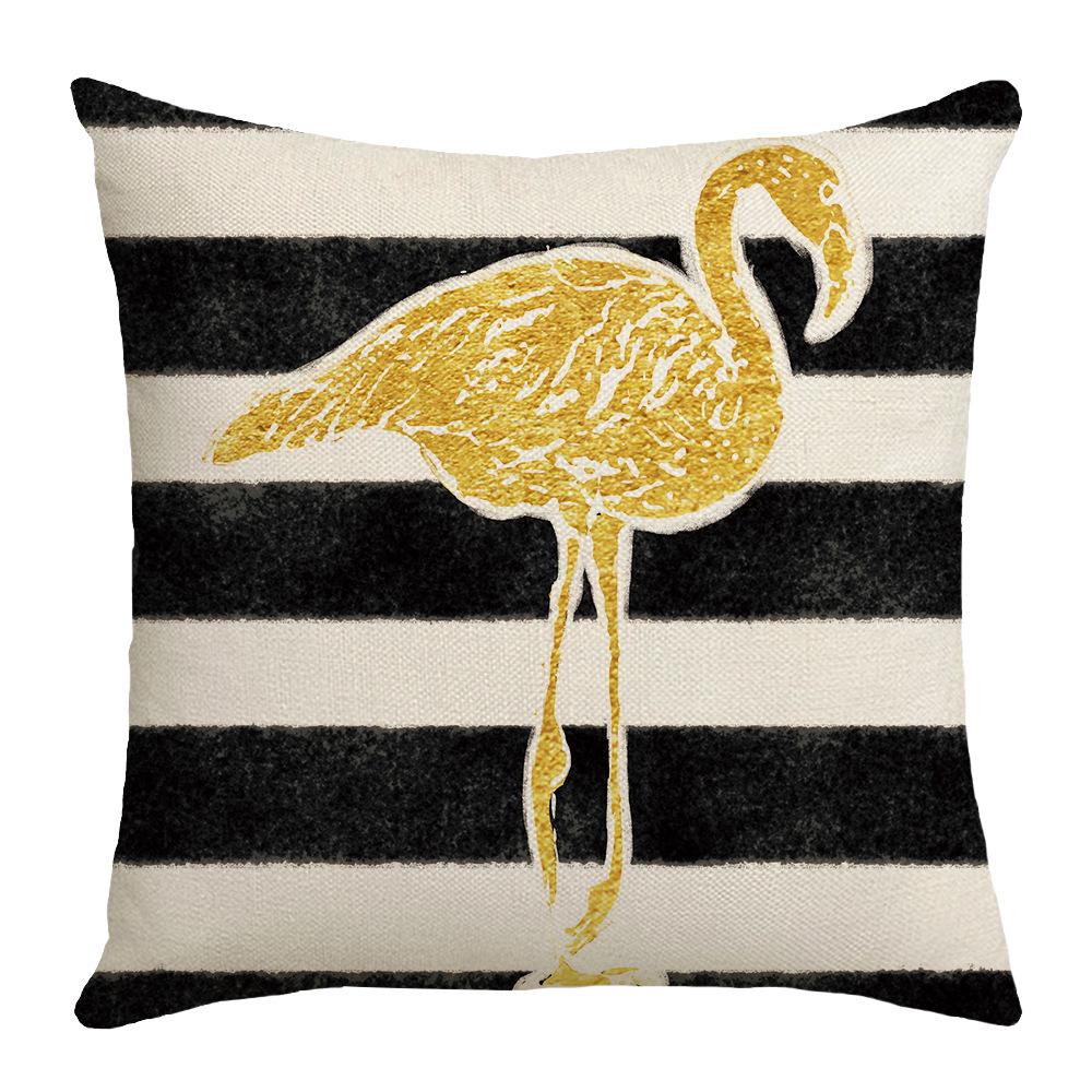 Pillow Summer Plant Pineapple Flamingo Print Car Cushion Bedside Cushion Linen Pillow Cover