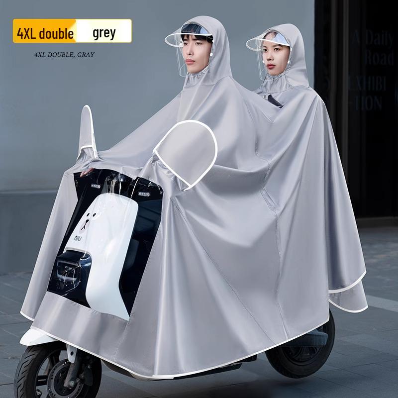 Unisex Full-Length Waterproof Rain Cape for Scooters & Motorcycles