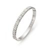 Geometric Vintage Stripe Rhinestone Titanium Steel Bracelet Women Gold Tone Stainless Elegant Jewelry Accessory