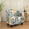 Elastic Printed Semi-circular Sofa Cover  All-inclusive Semi-circular Cafe Chair Cover  Internet Cafe Hotel Sofa Chair Cover