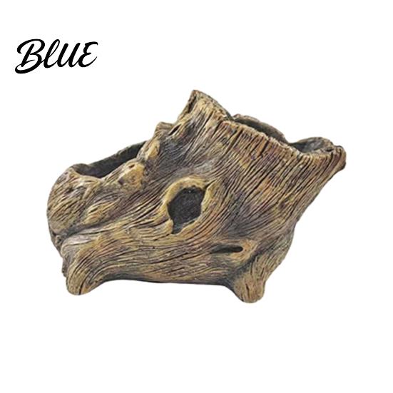 Indoor Greenery Pots for Study Resin Tree Stump Flowerpot Succulents Small Plants Imitation Wood Grain Planter Flower Plants Home Office Decor,