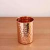 Pure Copper Hammered Tumbler 300ml | Ayurvedic Drinking Glass for Water | Traditional Handcrafted Copper Utensil – 2Pcs Set
