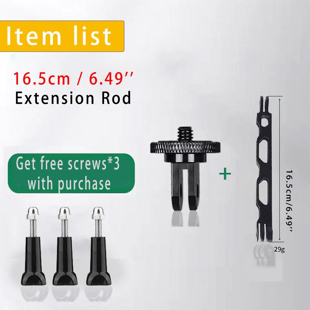 For Gopro Extension Rod Bracket Mount for Insta360 X4 Helmet Aluminum Alloy Extension Arm Motorcycle Action Camera Accessories