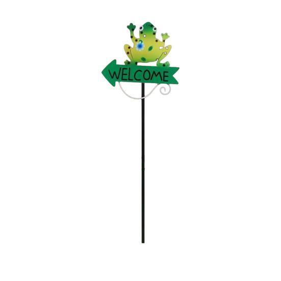 

Welcome Sign Yard Stake Fun Animal Designs Garden Stake Cute Bunny Frog Welcome Sign with Stake for Outdoor Front Yard Lawn Frog