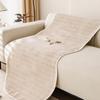 1 stk Uregelmessig lodden sofahåndkle til stue Vinter Tykk plysj Sklisikkert sofatrekk L-formet sofatrekk