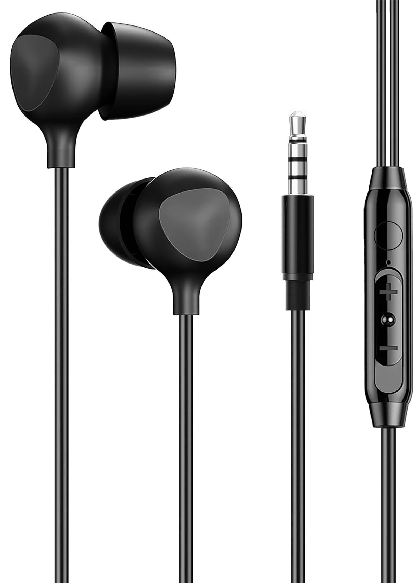 

Wired Headphones for Sleeping Sound Quality Unique Soft Silicone Design for Comfortable Highly with Remote Control and Compatible with iPhone Ideal