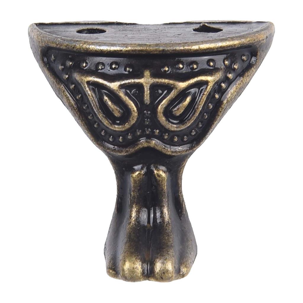 Box Legs Legs Replacement Less Rusty Matching Screws Vintage Pattern Design Zinc Alloy Home Office Shop Box Feet
