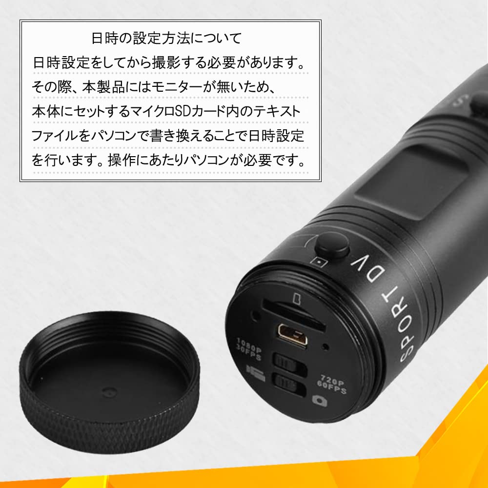 CHURACY Motorcycle Bicycle Dash Cam 2 Megapixel Wide Angle Motorcycle Dash Cam