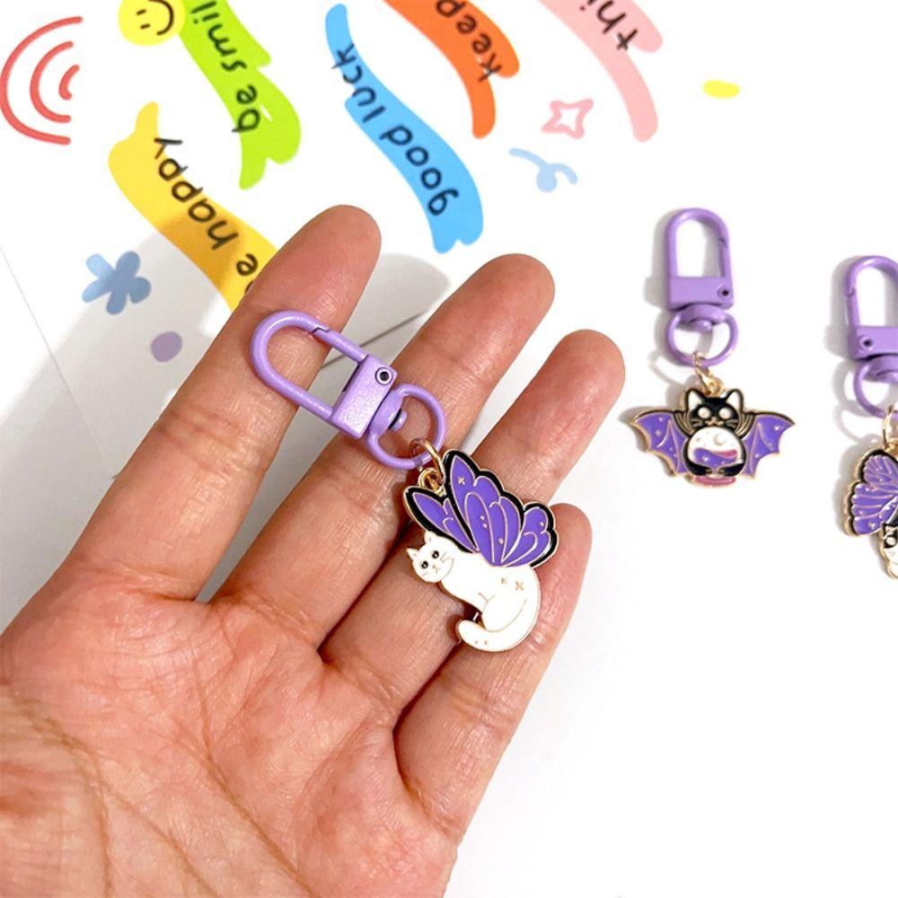 Zinc Zinc Zinc Alloy Zinc Zinc Alloy Cat Pendant Bag Charm Butterfly Car Keyring Female Lady Girl