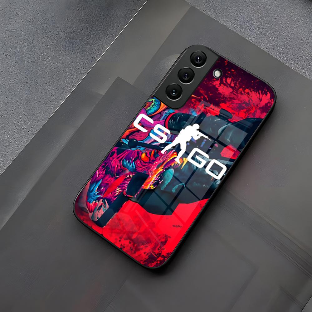 Counter Strike Cs Go Phone Case Glass For Samsung Galaxy S23 S24 S21 S25 S22 S20 Ultra Fe Plus A55 A15 A14 Coque