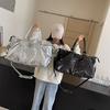 Fashion Sequin Travel Bag, Large Capacity Sports Bag, Wet and Dry Separation Sequin Short-distance Travel Hand-held Shoulder Bag