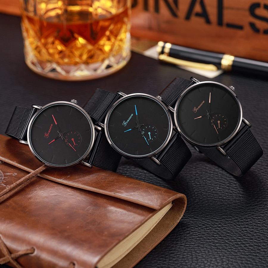 Wristwatch With Mens Quartz Movement Slim Profile 8mm Thickness 405mm Dial Diameter