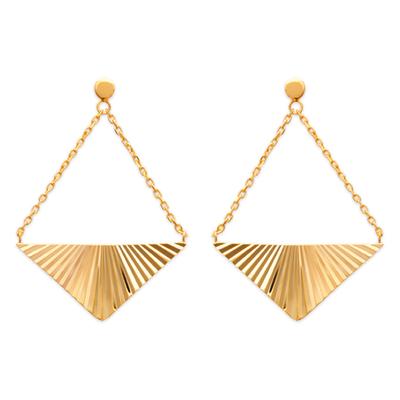 [P2634] – Vergoldete „Cléopatra“-Ohrringe – 25 x 11 mm