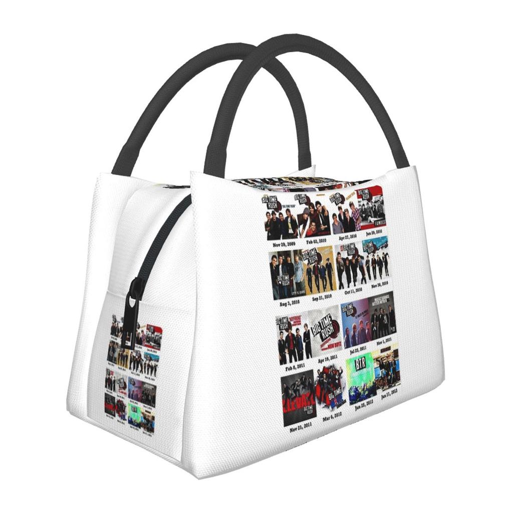 Big Time Rush Band Famous Pictures Logo Insulated Lunch Bag Picnic Storage Food Boxes Container Cooler Thermal Lunch Box Tote