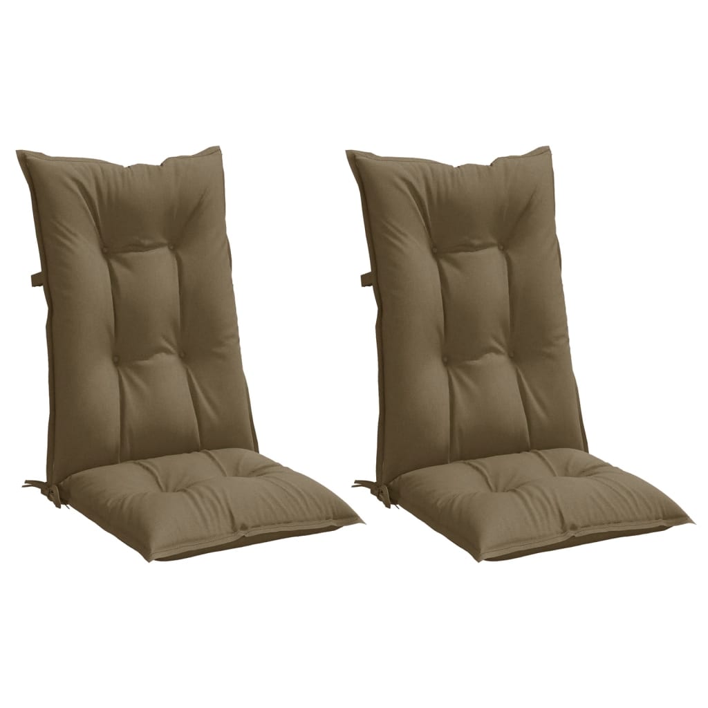 Hochlehner Seat Cushions 2 Pcs. Melange Taupe 120 X 50 X 7 Cm Fabric