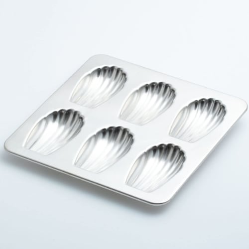 Suncraft Patissiere 18-8 Shell Madeleine Mold, Silver, PP-643