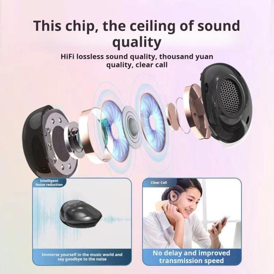Mini-Größe Kabellos Geräuschreduzierung Ergonomisches Design Kopfhörer Ultraleicht Einfache Verbindung Bluetooth-kompatibel In-Ear
