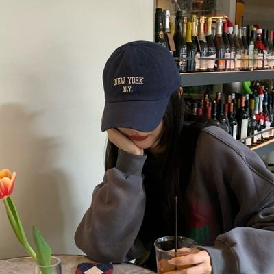 Letter Baseball Cap Women's Spring New Casual Versatile Sun Hat Men's Trend Face Small Peaked Cap