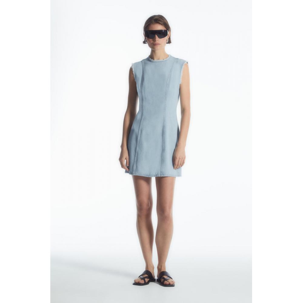 

Cos Japan Вставное джинсовое мини-платье light blue/32