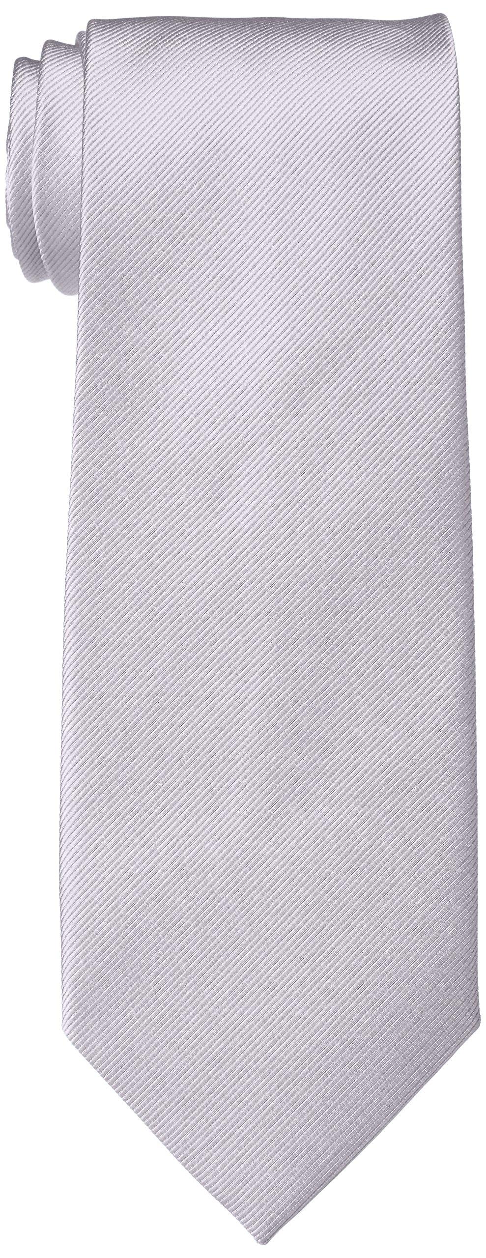 [Dress Code 101] Silky Solid Necktie, Micro Polyester, Plain, Formal, TIE-SP, Men s, TIE-SP14, Gray, Free Size