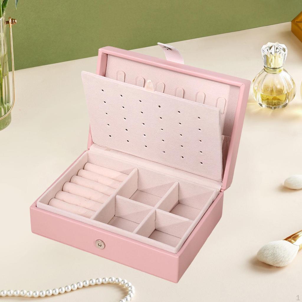 Jewelry Box Display Bangle with Flip Open Lid Organizer Storage Case Daughter