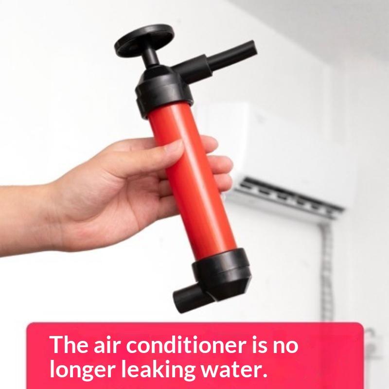 Manual Siphon Pump Ac Drain Unclogger Dual Port Air Extractor For Car Aquarium Fish Tank Oil Water Transfer Plumbing Tool