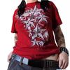 T-shirt Gothique Vintage Années 90 Emporium Y2K Cyber Grunge Crâne emo pour Femmes
