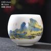 White Porcelain Tea Cup Plain Fat Jade Porcelain Tea Set Master Cup Tea Cup Drawing Arhat Cup Teacup Mug Cup Tea Bowl
