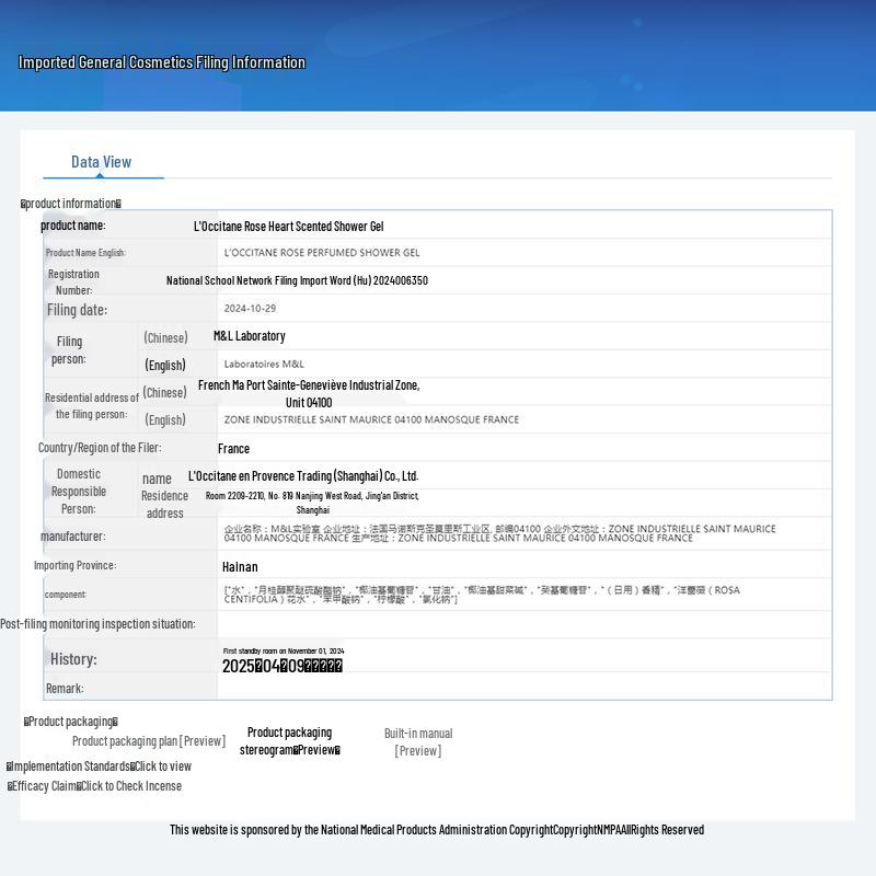 L'Occitane Duschgel mit Rosenherzduft