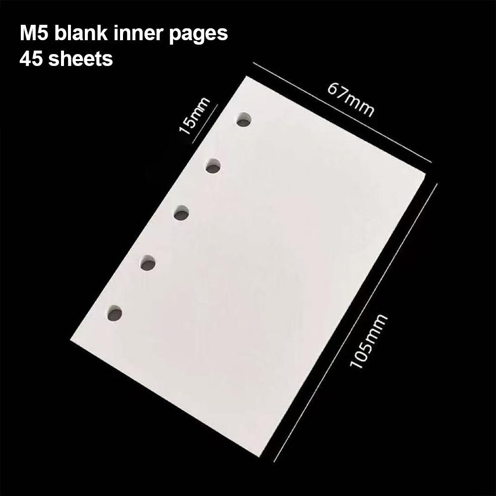 

PU Leather M5 Notebook 5-Ring Loose-Leaf Planner Book Multi-functional Binder Notebook Gift 45pcs Refills