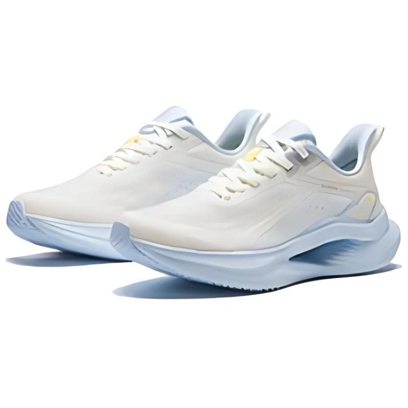 Anta Cushioning Breathable Lightweight Low Top Casual Running Shoes Women's White Blue Sneakers 922425506-3