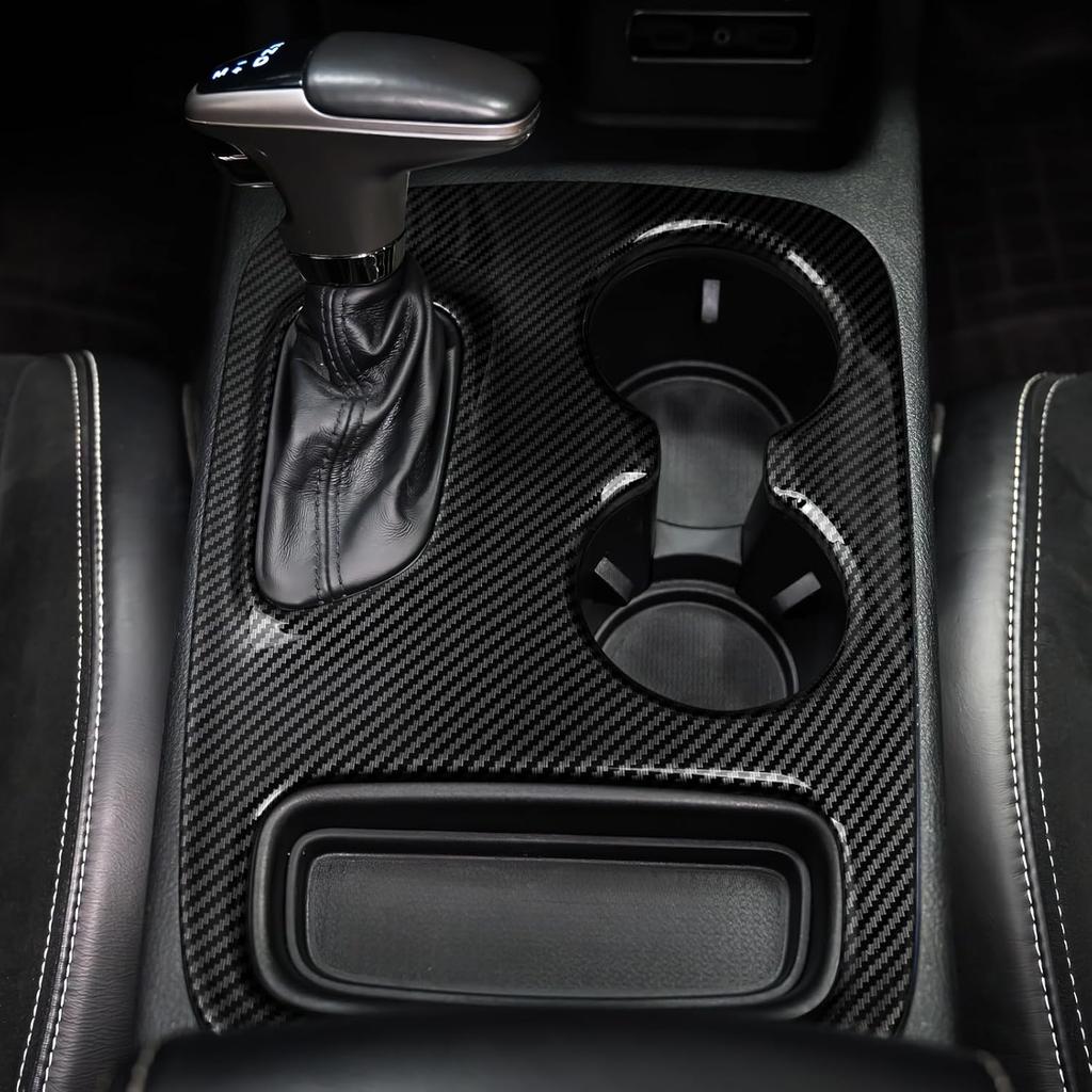 Car Gear Shift Panel Decals For 2018 Dodge Durango Accessories Carbon Fiber Interior Stickers