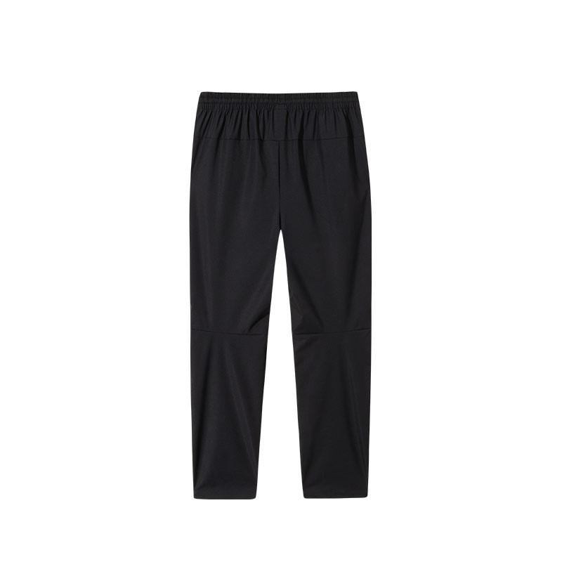 Anta Training Series Solid Color Mid Waist Comfortable Breathable Versatile Sports Long Pants Men Bottoms Black 952517505-3