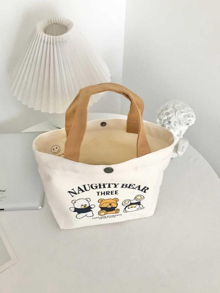 New Women's Portable Canvas Lunch & Gift Handbag for Students