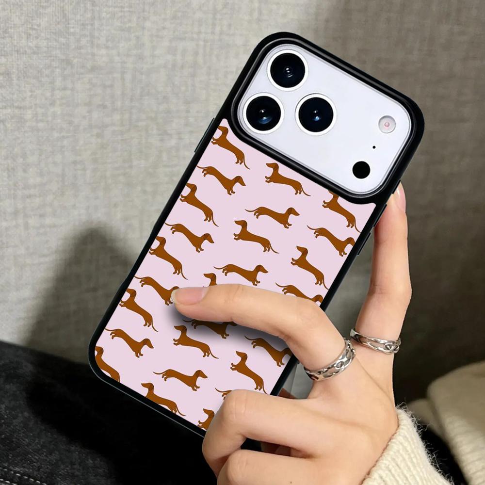 Capa Hülle für iPhone 17 Air 16 Pro Max 15 Plus 11 13 Mini 14 12 Rückseite Handyhülle Süßer Dackel Hund Heiß