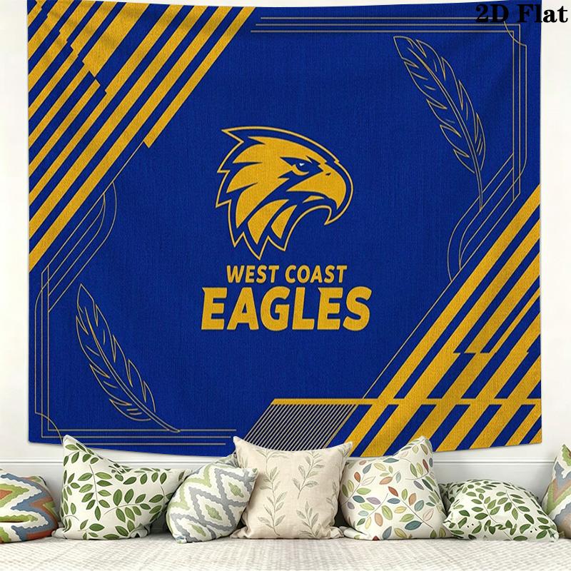 West Coast Eagles Wall Tapestry Aesthetic Wall Hanging Printed Fabric Blanket Decorative Tapestries for Bedroom Living Room Home Decor
